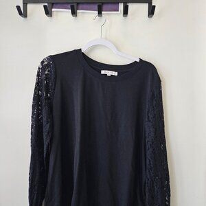 Rose + Olive women lace sleeve cotton blouse (Size XL)